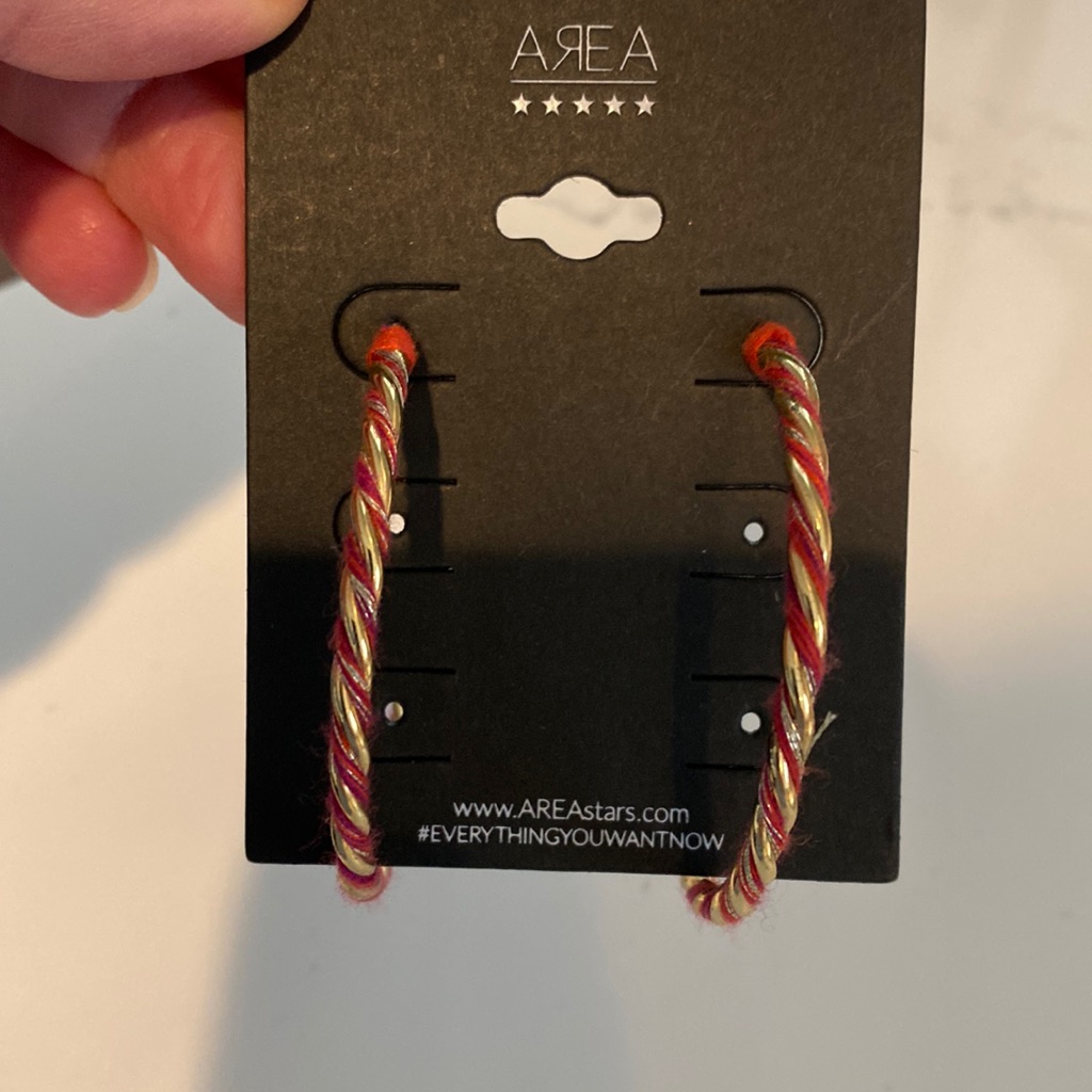 Area Stars Nwt Cable Hoop Earrings
